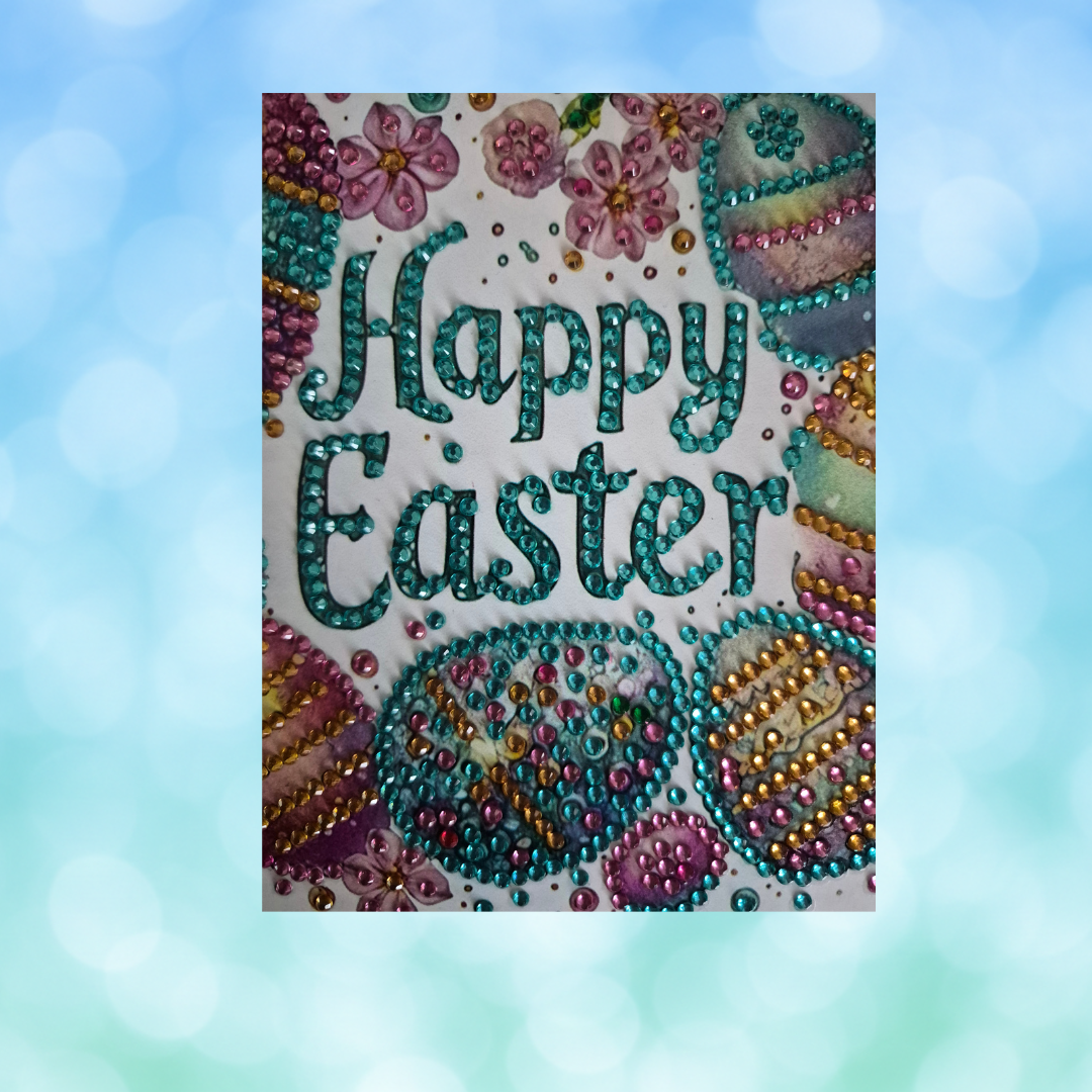 Easter Cluster of Eggs Diamond Art Card