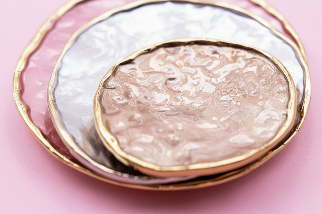 MAGNETIC BROOCH PINK BLUE/SILVER