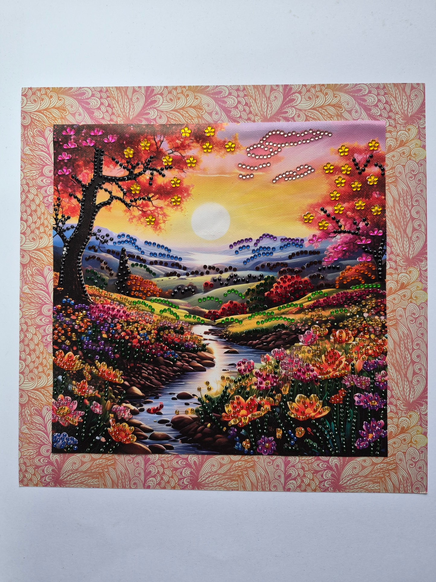 Sunset Stream Diamond Art Canvas