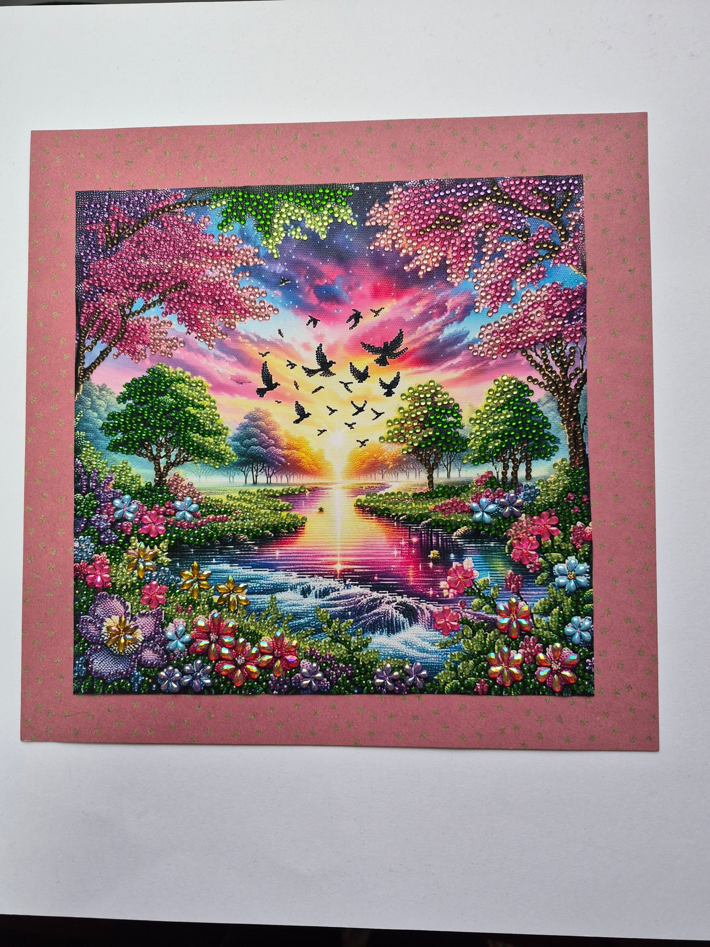 Sunrise and Birds Diamond Art Canvas