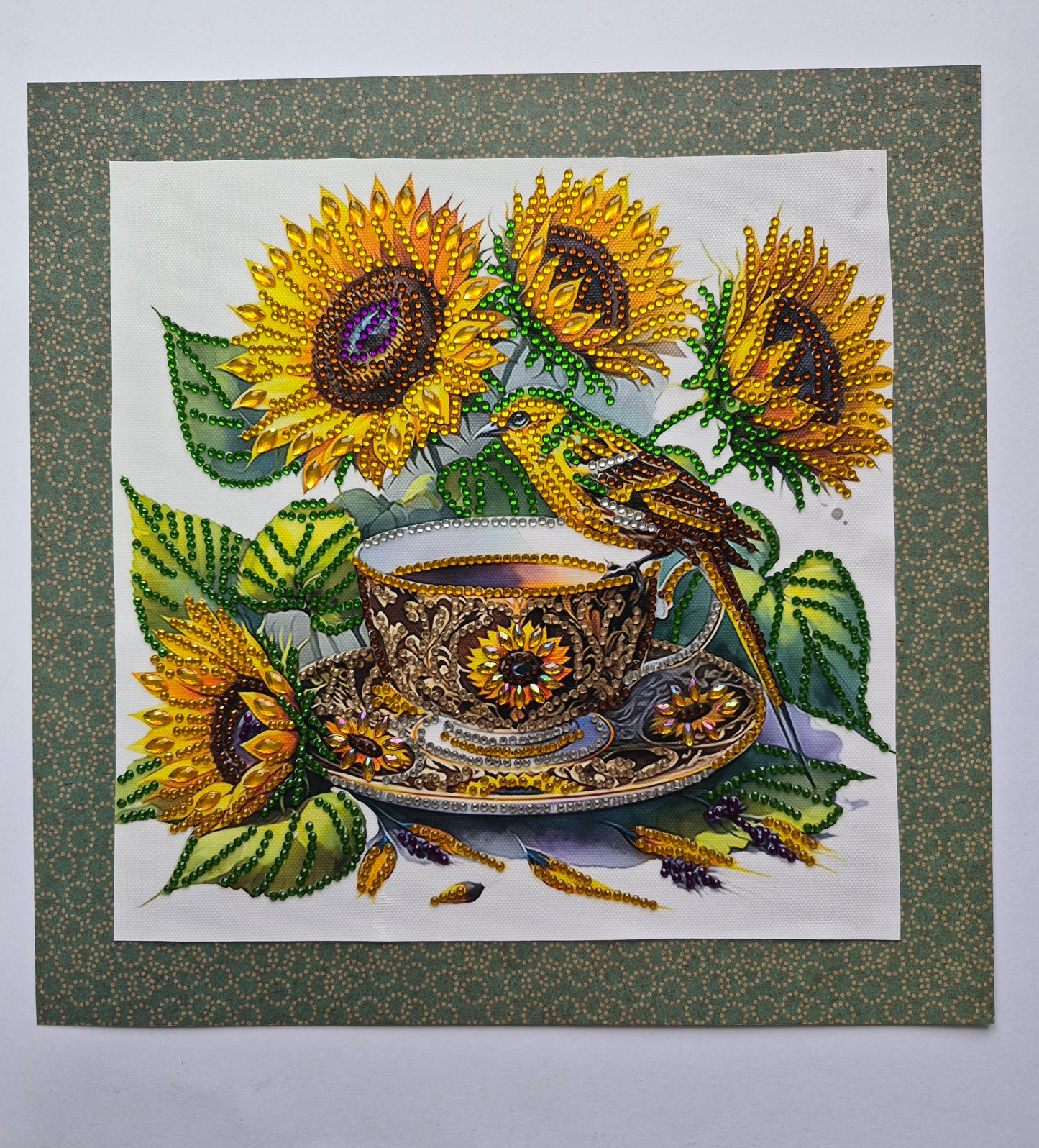 Sunflowers in Cups Diamond Art Canvas