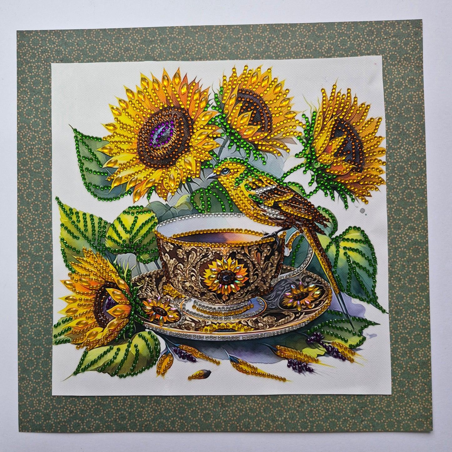 Sunflowers in Cups Diamond Art Canvas