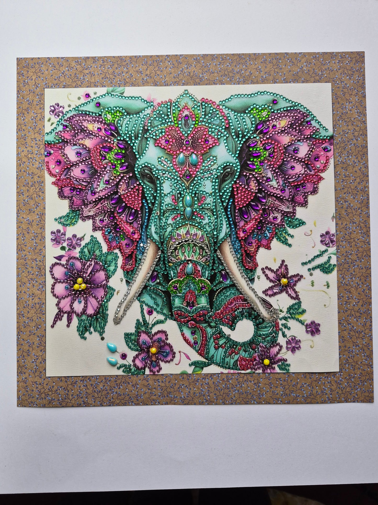 Elephant with Tusks Diamond Art Canvas