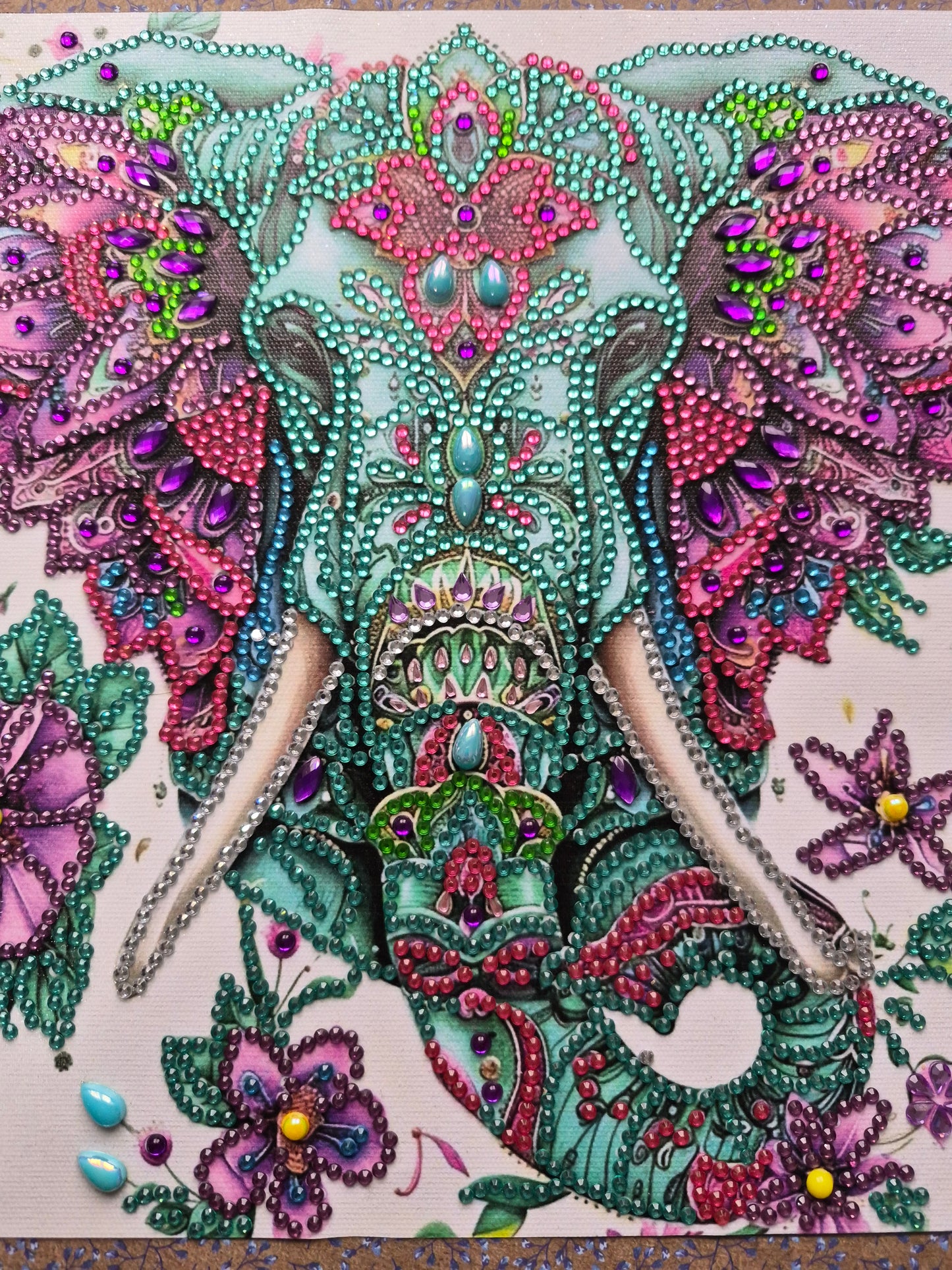 Elephant with Tusks Diamond Art Canvas