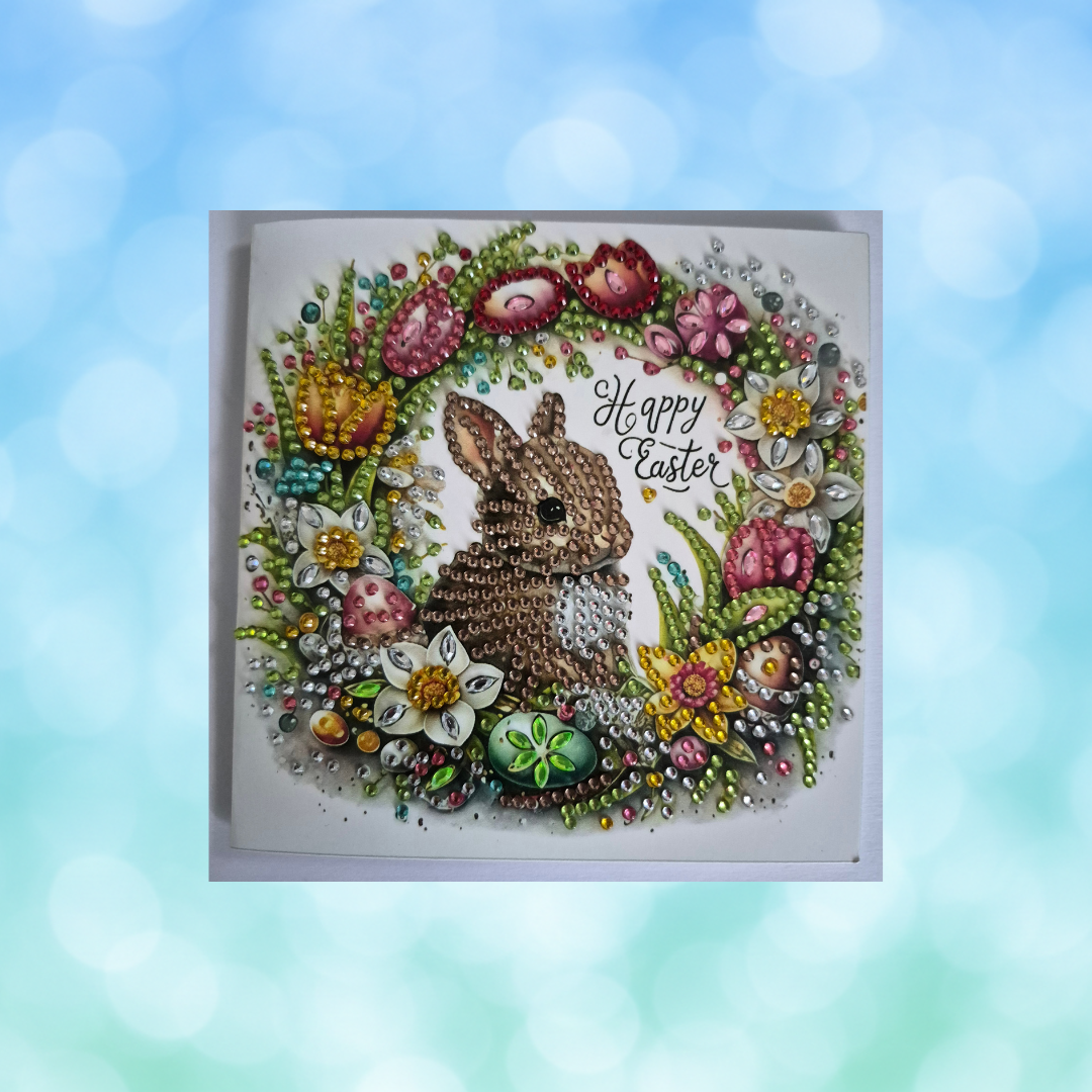 Easter Bunny Reef Colour Diamond Art Card