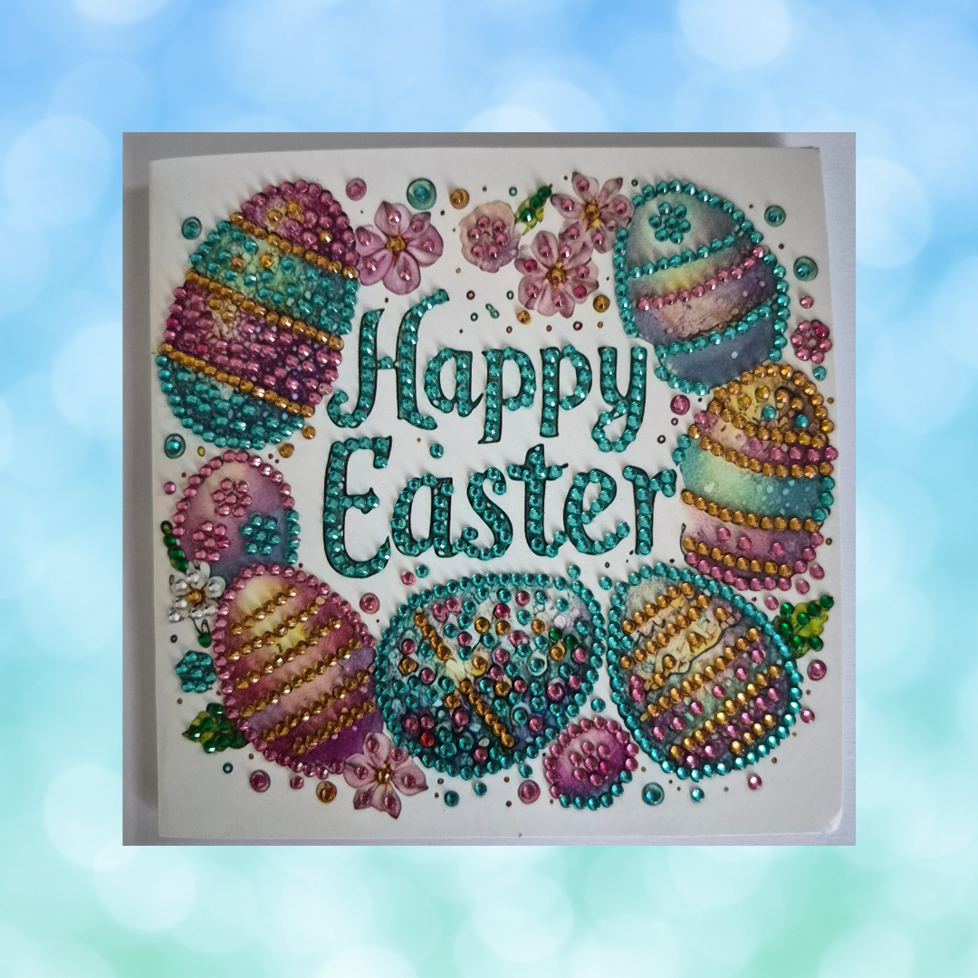 Easter Cluster of Eggs Diamond Art Card