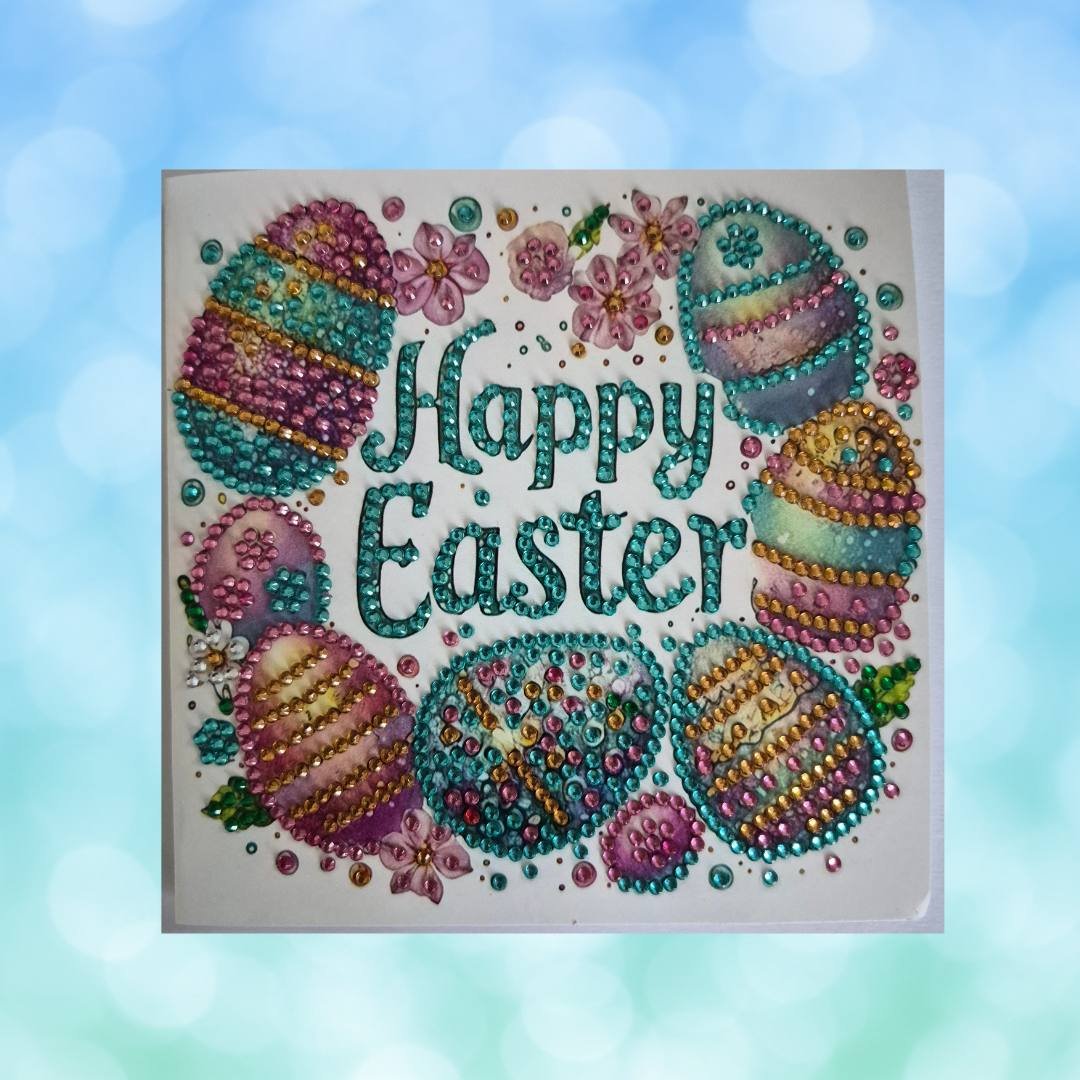 Easter Cluster of Eggs Diamond Art Card