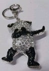 Black Panda Rhinestone Diamante Bag Charm Handbag Keychain Bling Gift Ladies